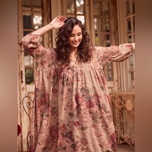 NWT SOLD OUT Miss Rose Sister Violet Maxi Selkie Free People Floral MuMu Love